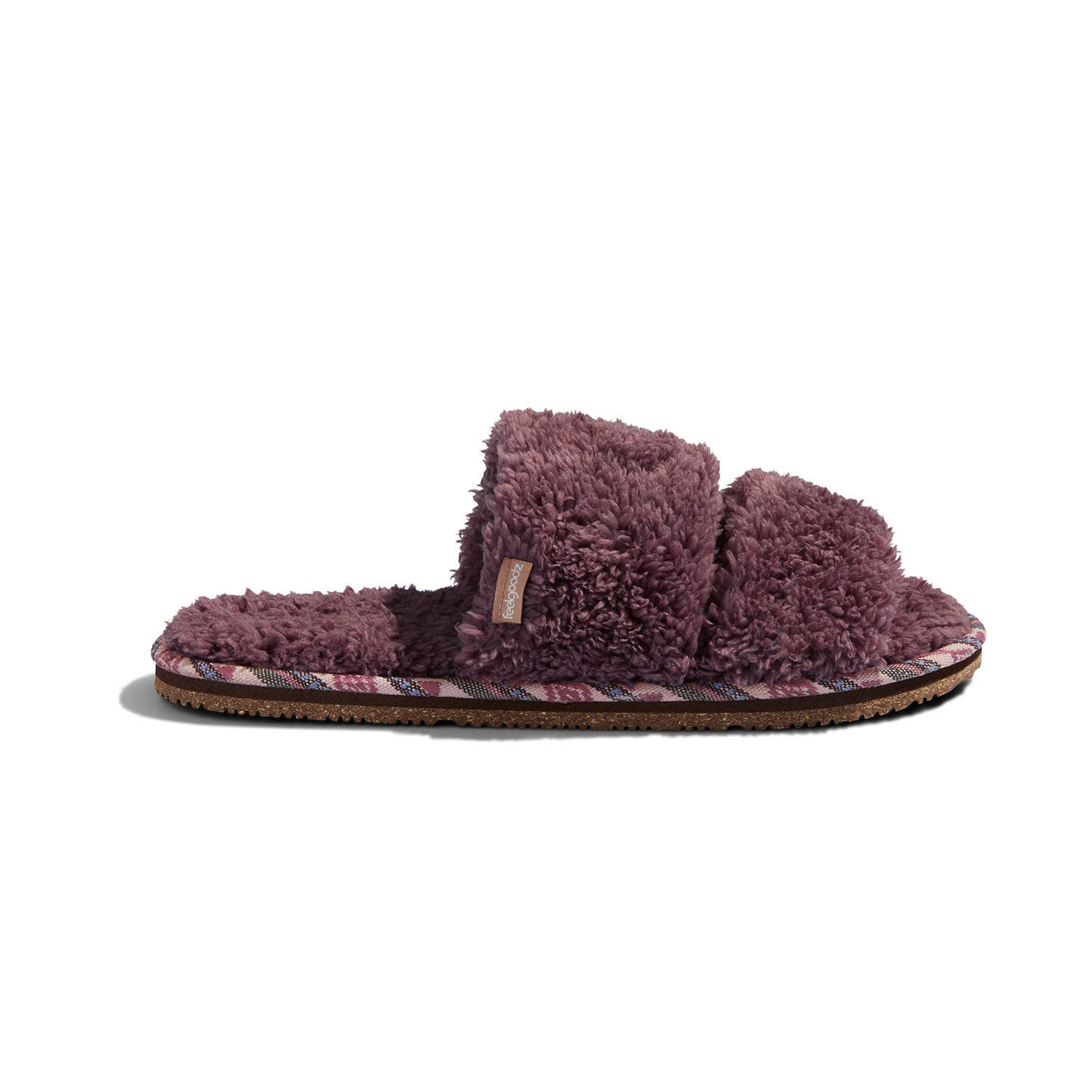 Feelgoodz Womens Equinox Double Strap Slippers / House Shoes, Alternate, color, Mulberry