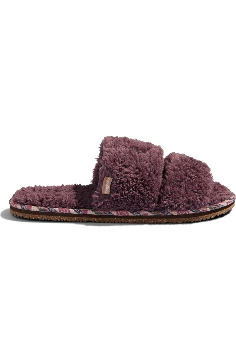 Feelgoodz Womens Equinox Double Strap Slippers / House Shoes, Alternate, color, Mulberry