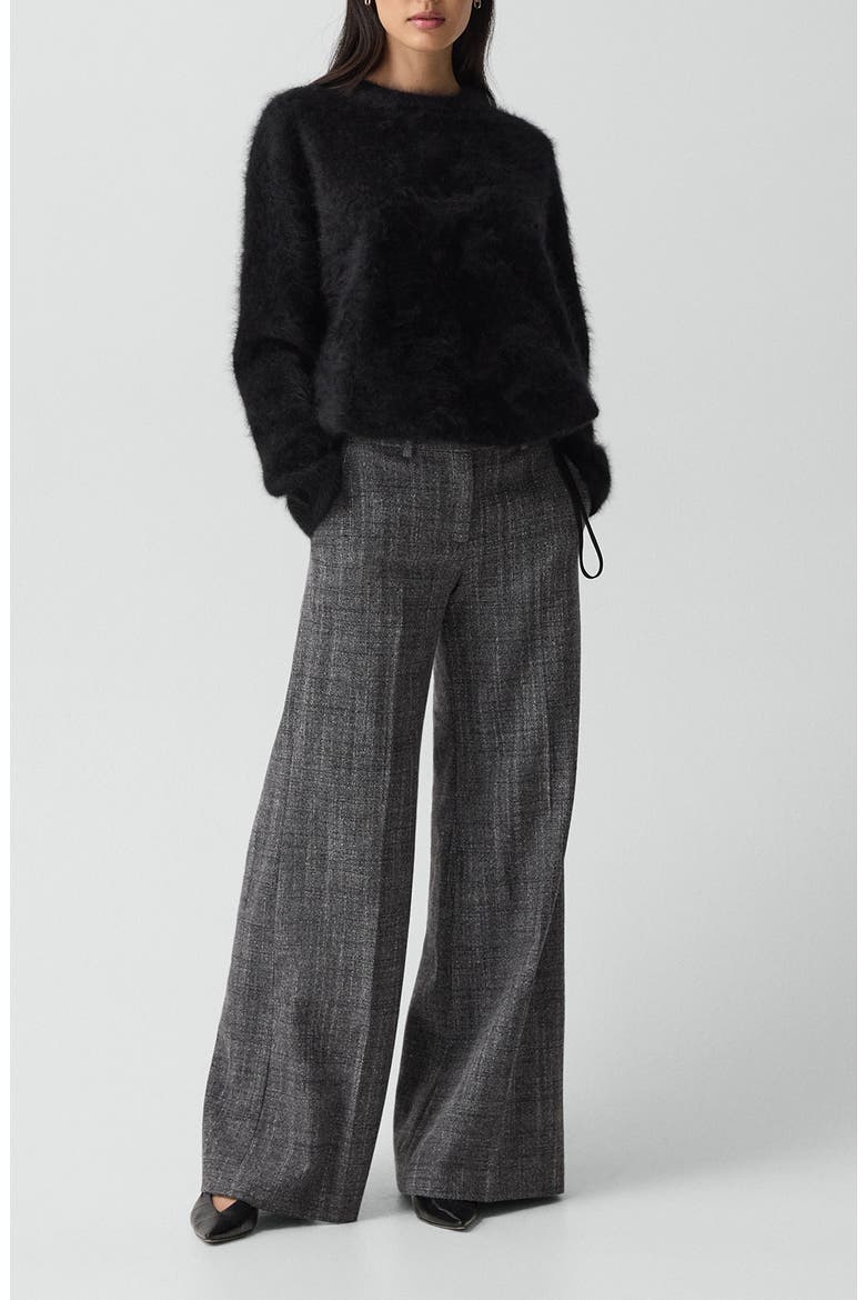 Brushed Cashmere Sweater, Alternate, color, BLACK