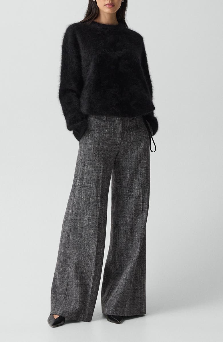 Theory Brushed Cashmere Sweater, Alternate, color, Black