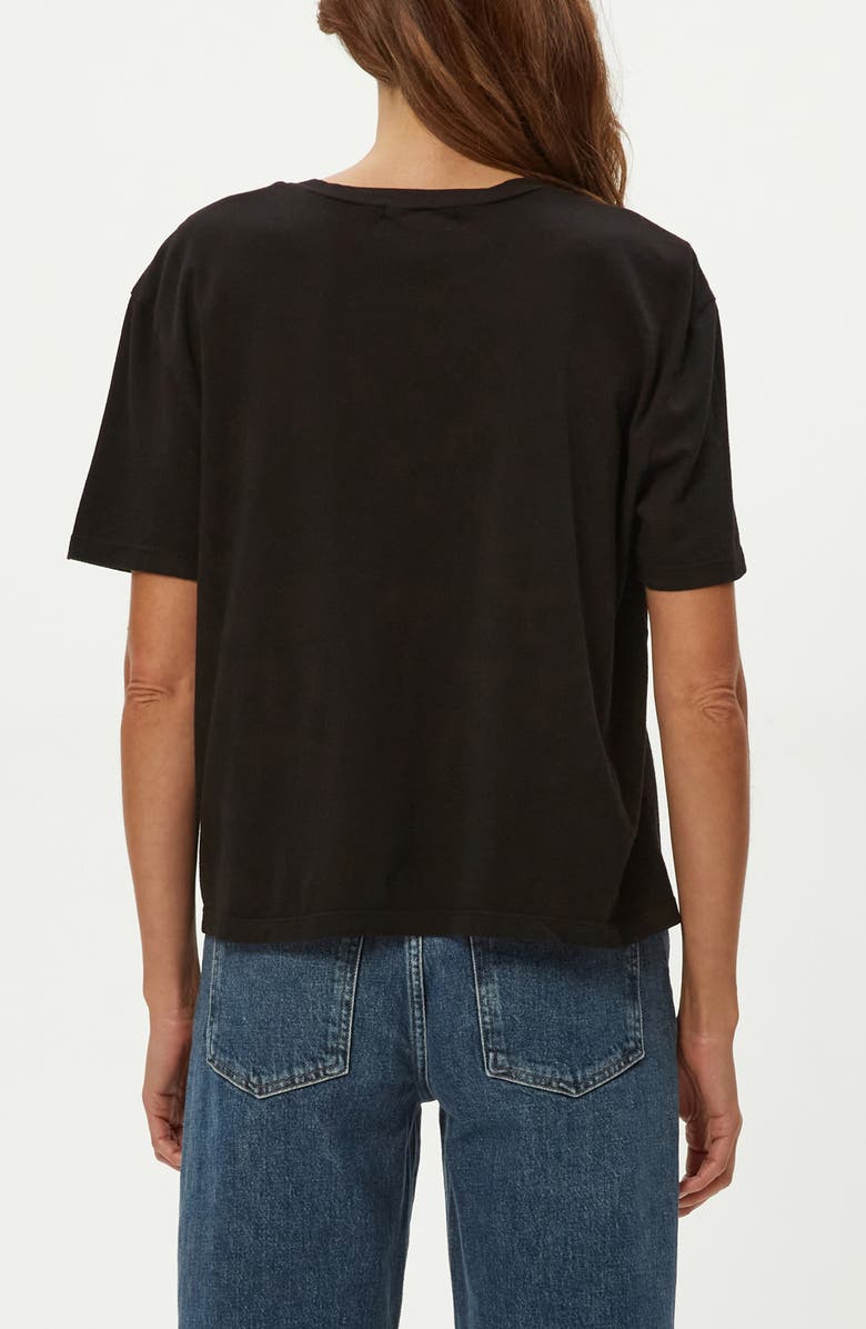 Michael Stars Nina Cotton T-Shirt, Alternate, color, Black