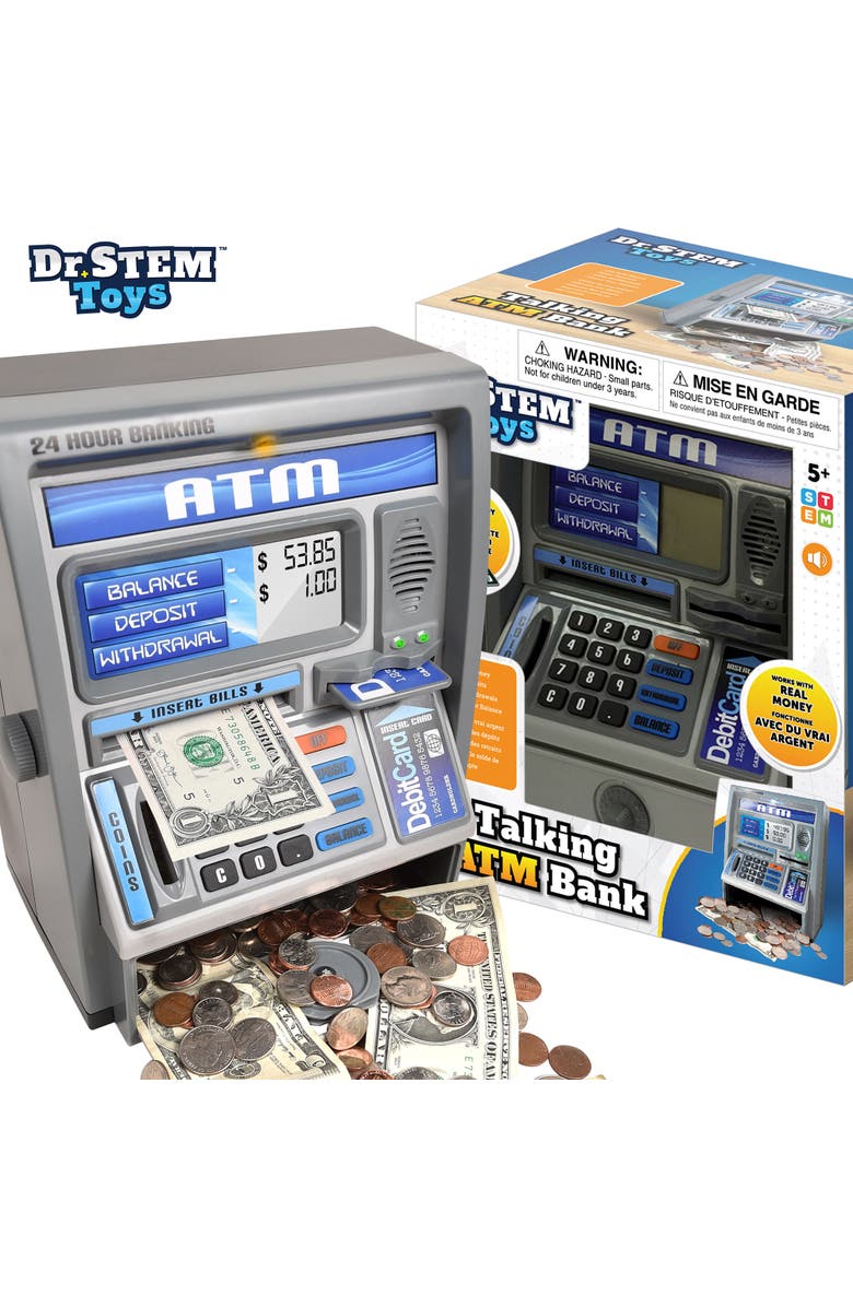 Dr. STEM Toys Talking ATM Bank Toy, Alternate, color,