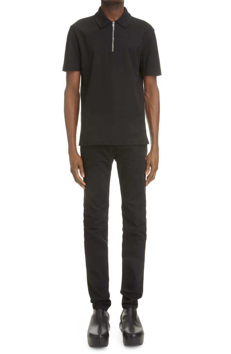 Givenchy Men's Zip Piqué Cotton Polo, Alternate, color,