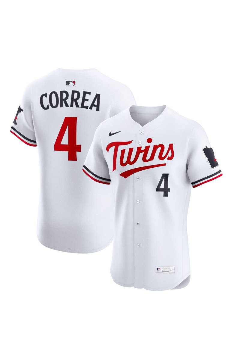 Nike Men's Nike Carlos Correa White Minnesota Twins Home Elite Player Jersey, Main, color,