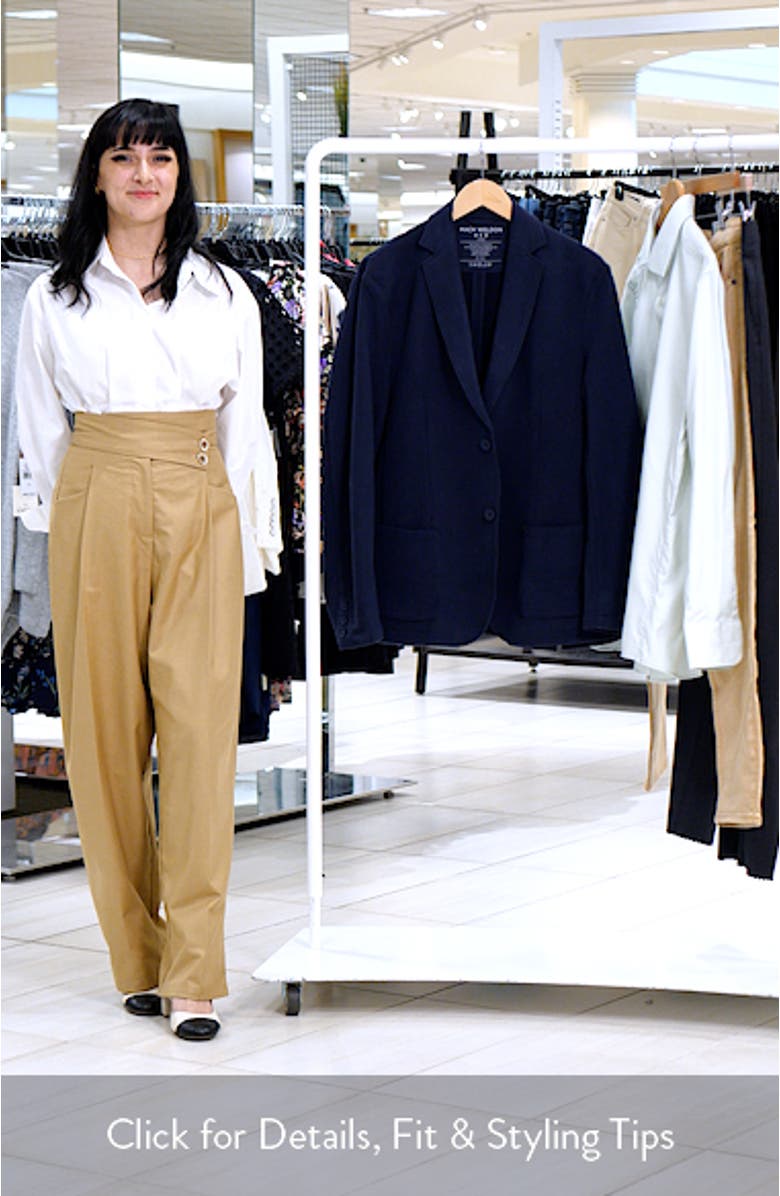 Ace Navy Cotton French Terry Blazer, sales video thumbnail