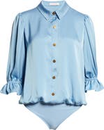 Ramy Brook Dina Matte Satin Bodysuit