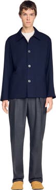SANDRO Buttoned wool worker jacket
