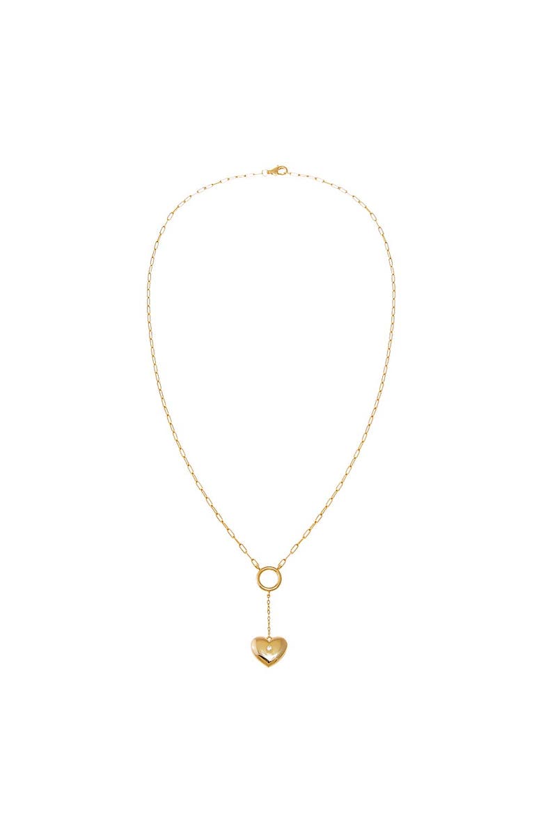 BY ADINA EDEN CZ Bubble Heart Drop Lariat Necklace, Alternate, color, 