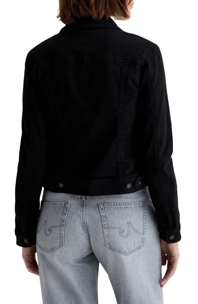 AG Robyn Denim Trucker Jacket, Alternate, color, Super Black