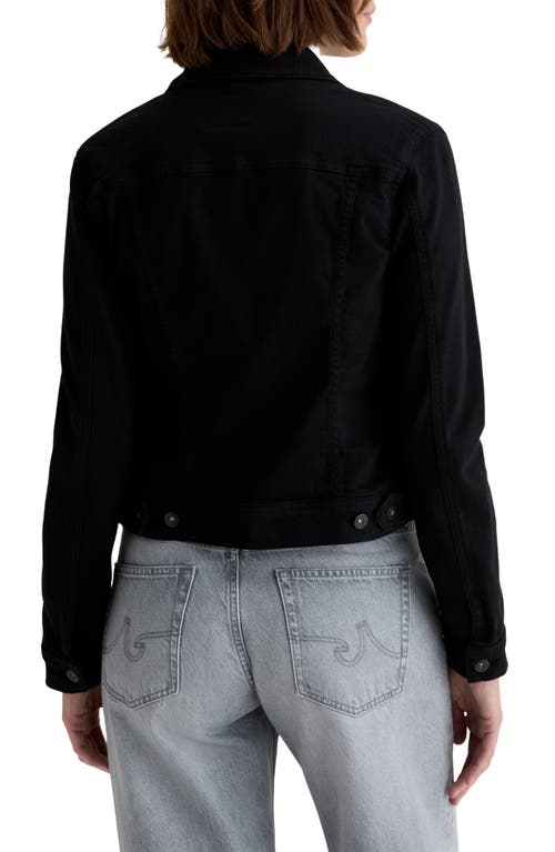 Ag Robyn Denim Trucker Jacket In Black