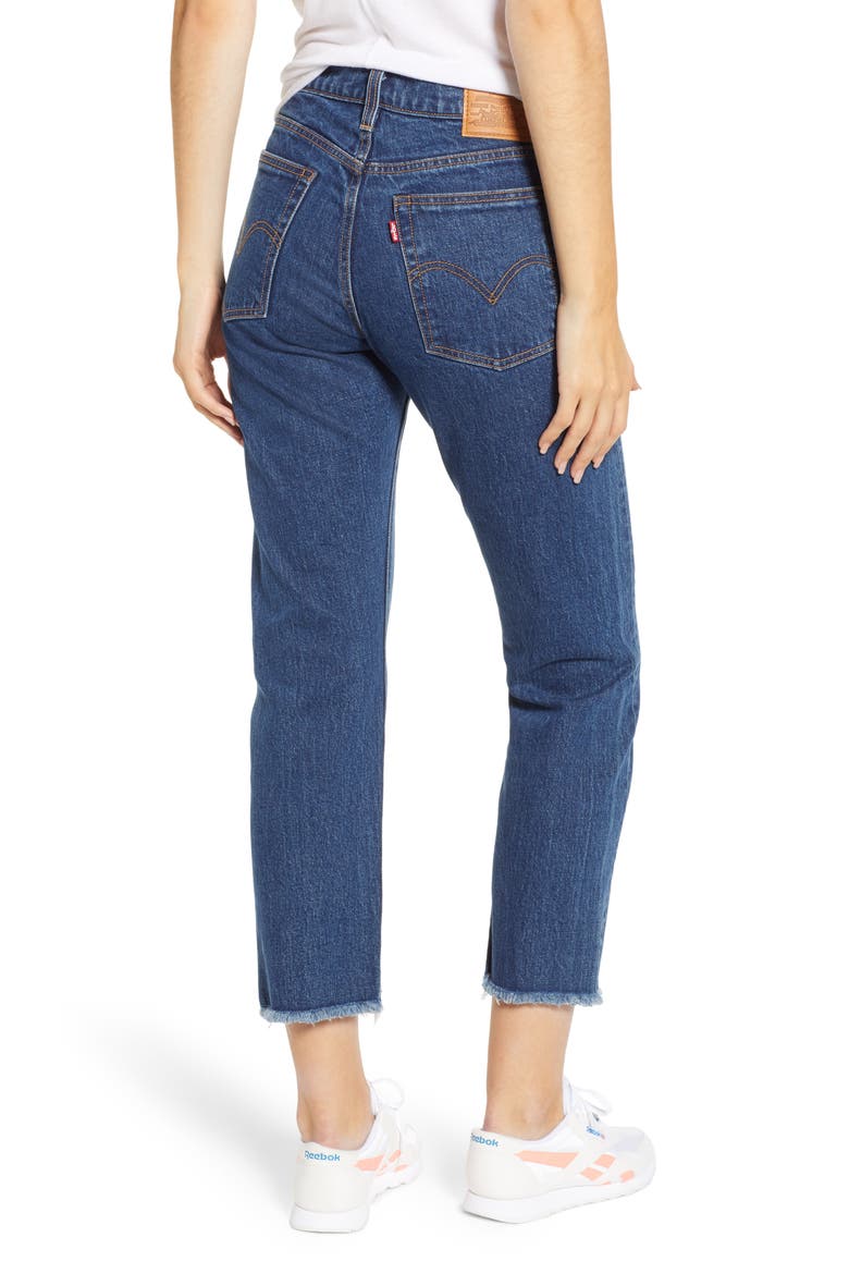 Levi's® Wedgie High Waist Ankle Straight Leg Jeans, Alternate, color, BELOW THE BELT