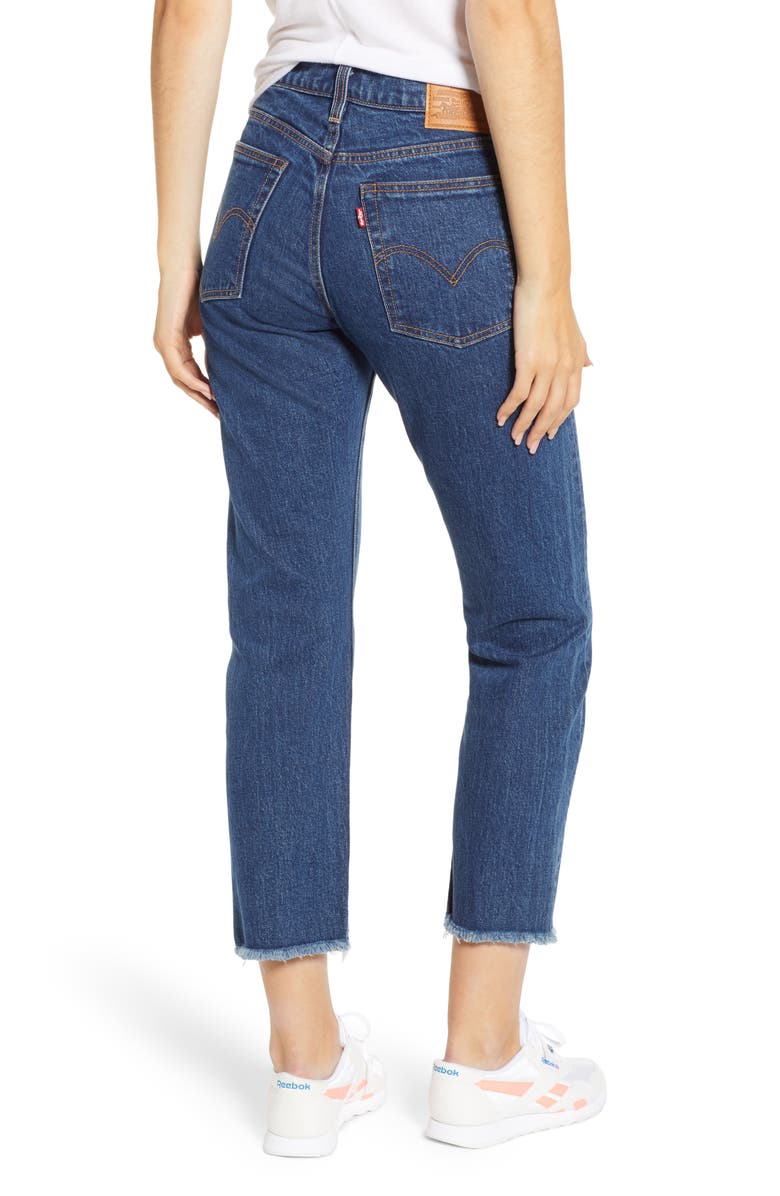 Levi's<sup>®</sup> Wedgie High Waist Ankle Straight Leg Jeans, Alternate, color, 