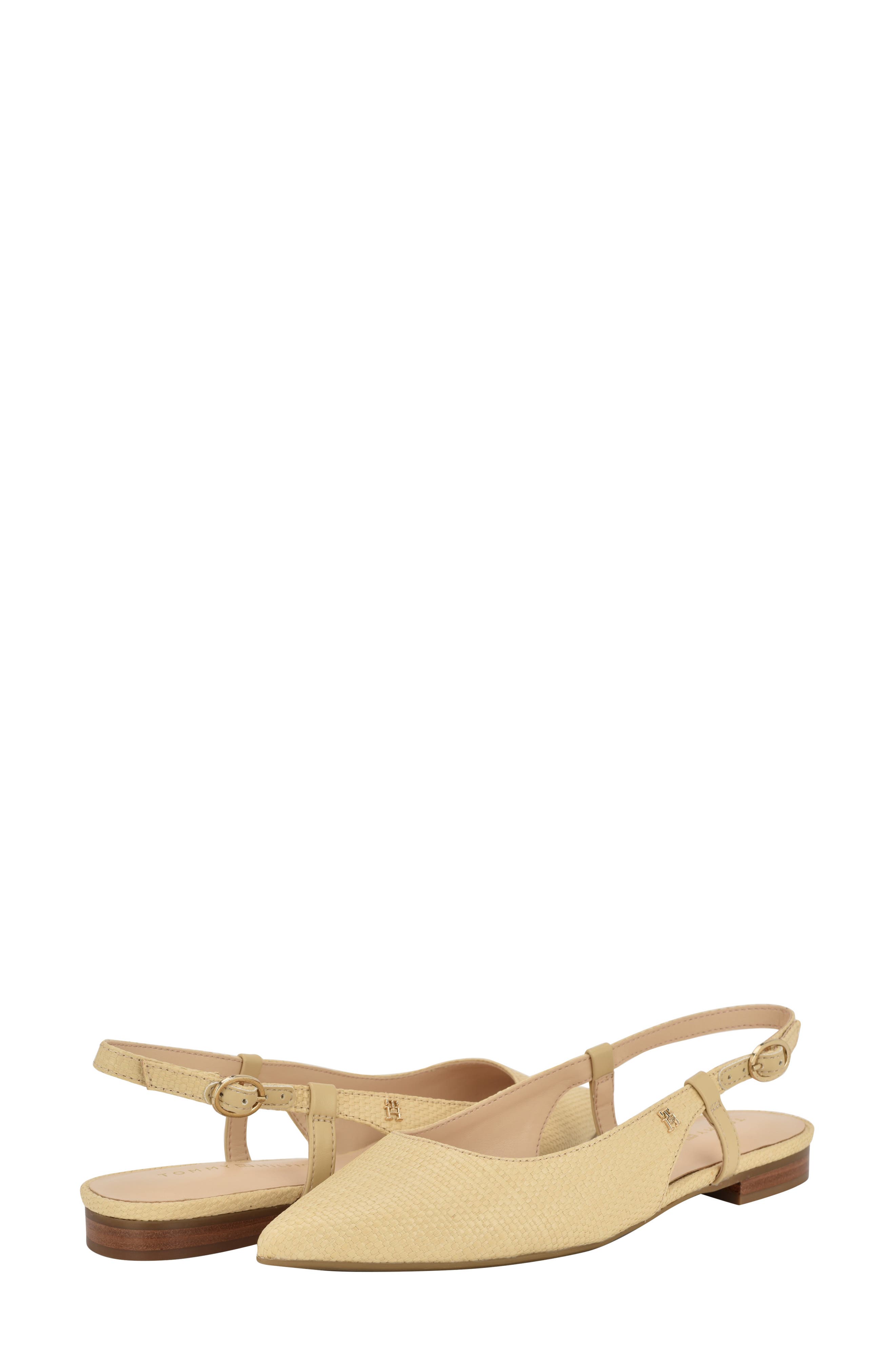 Vamina Slingback Pointed Toe Flat, Alternate, color, LIGHT NATURAL