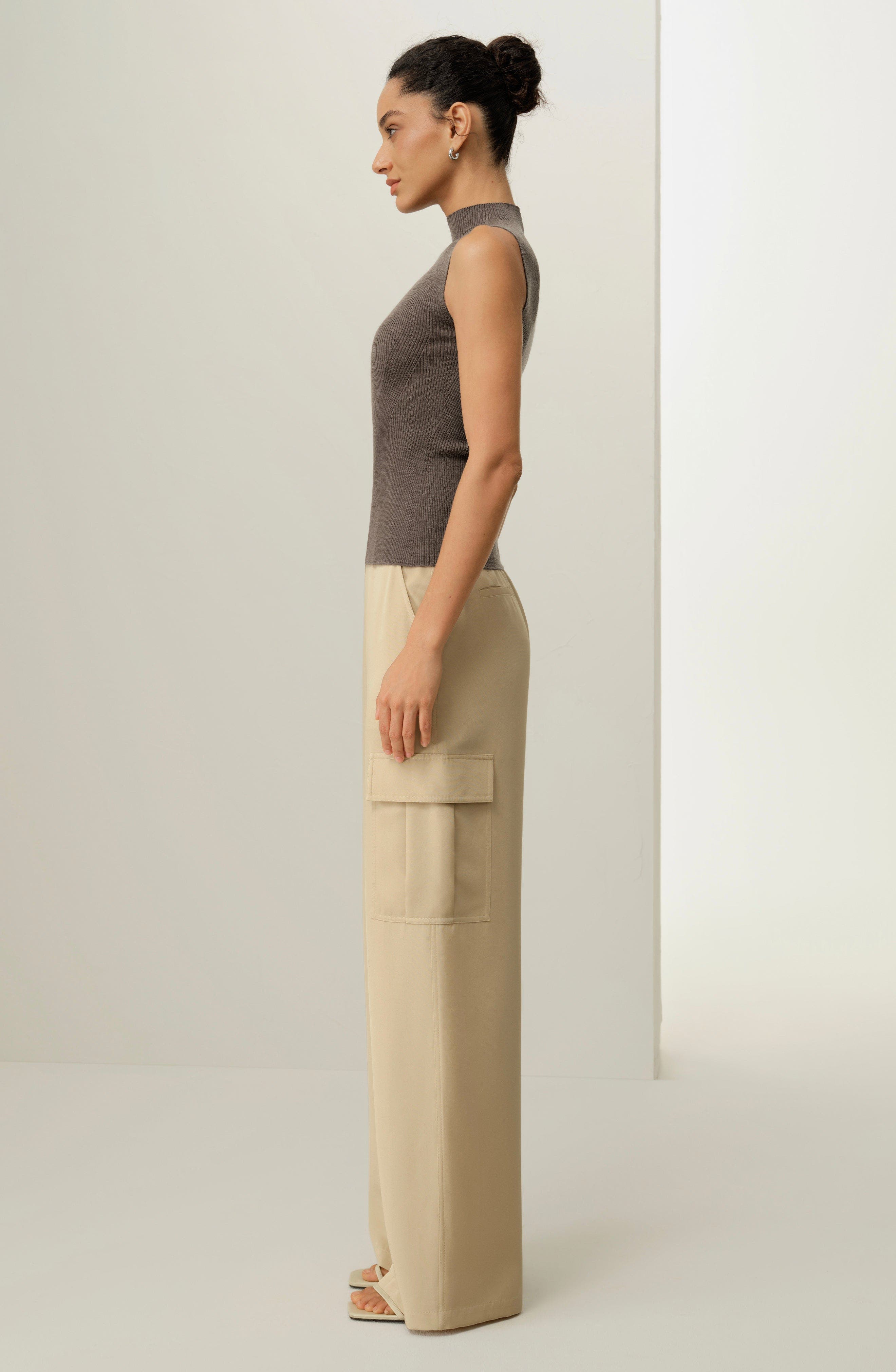 Seamless Knit Washable-Wool Vest - image 2