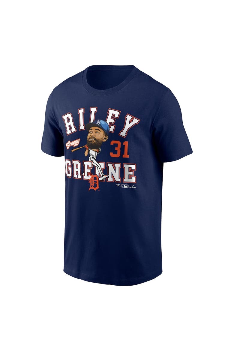 Men's Fanatics Riley Greene Navy Detroit Tigers Hometown Caricature T-Shirt, Alternate, color, Navy