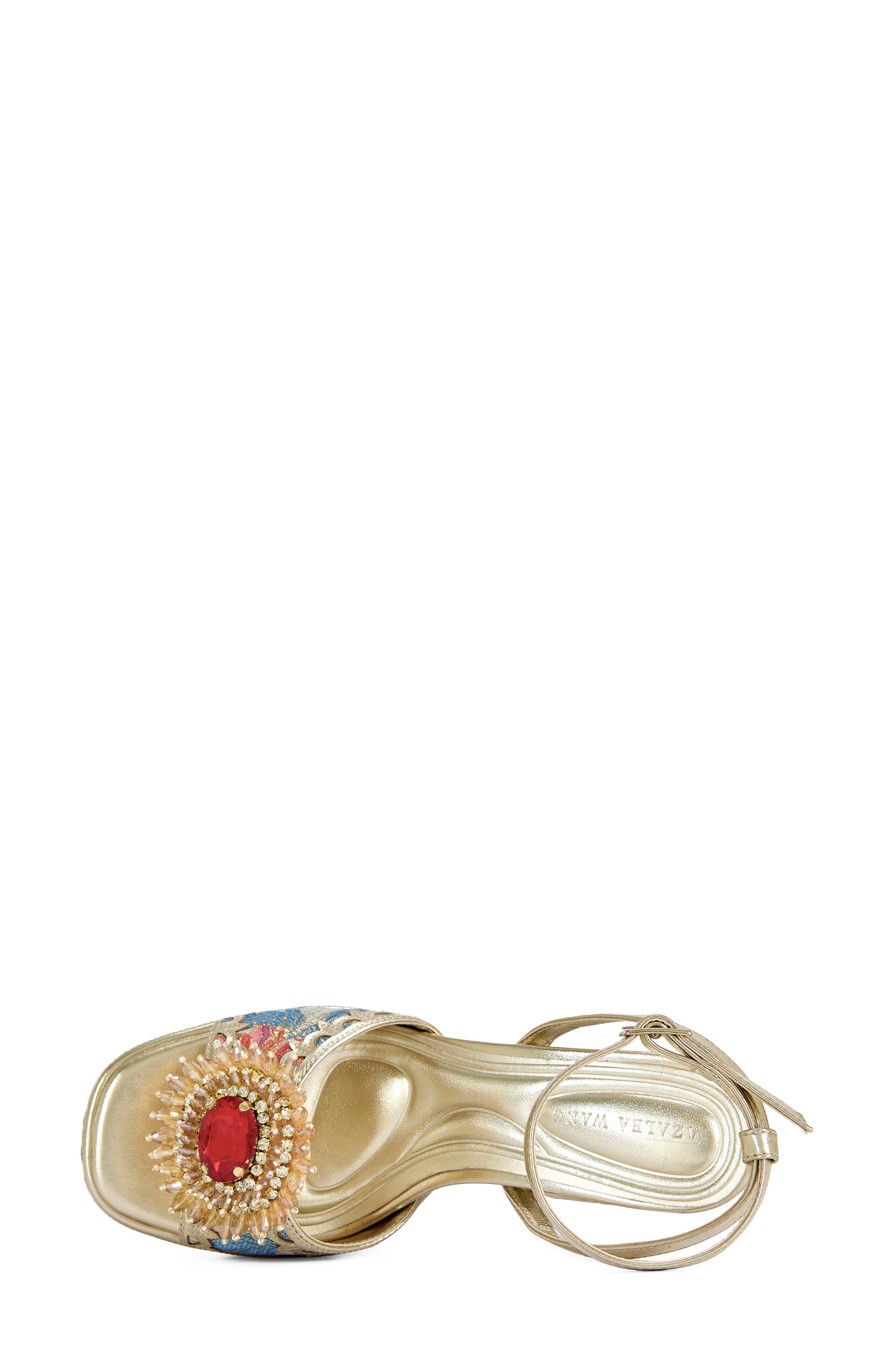 Wenda Platform Ankle Strap Sandal, Alternate, color, PINK MULTI