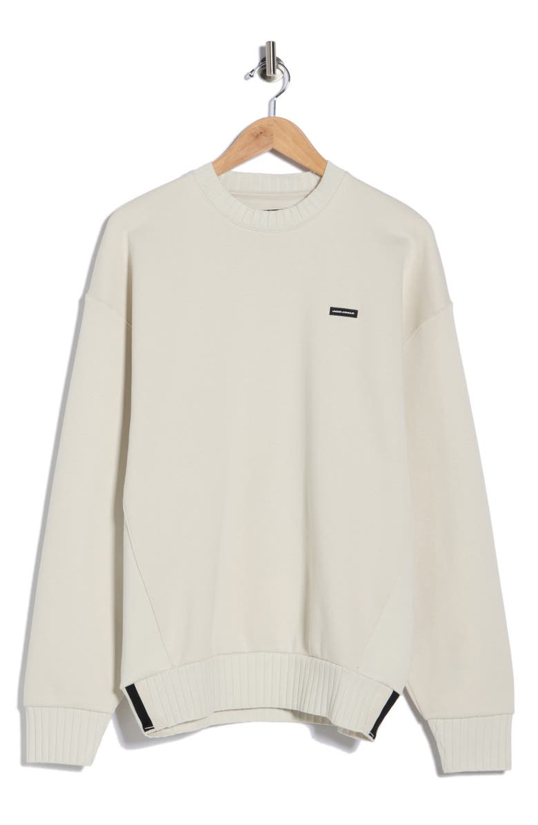 Under Armour Icon Heavy Rib Sweatshirt, Main, color, Summit White