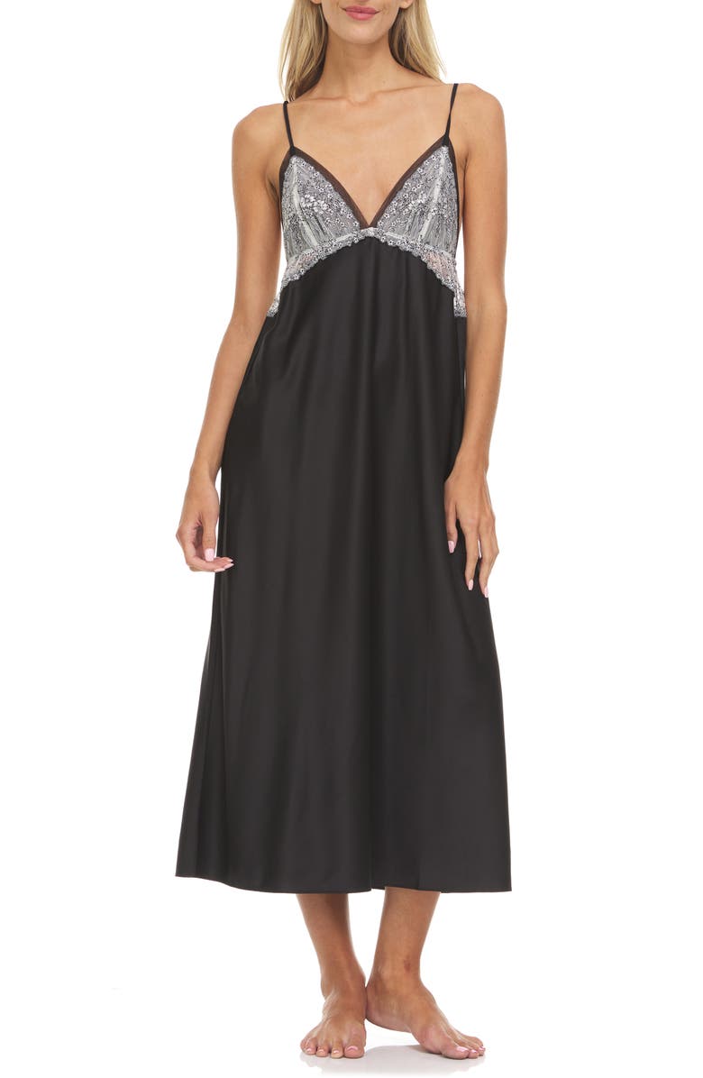 Flora Nikrooz Angelique Charmeuse Nightgown, Main, color,