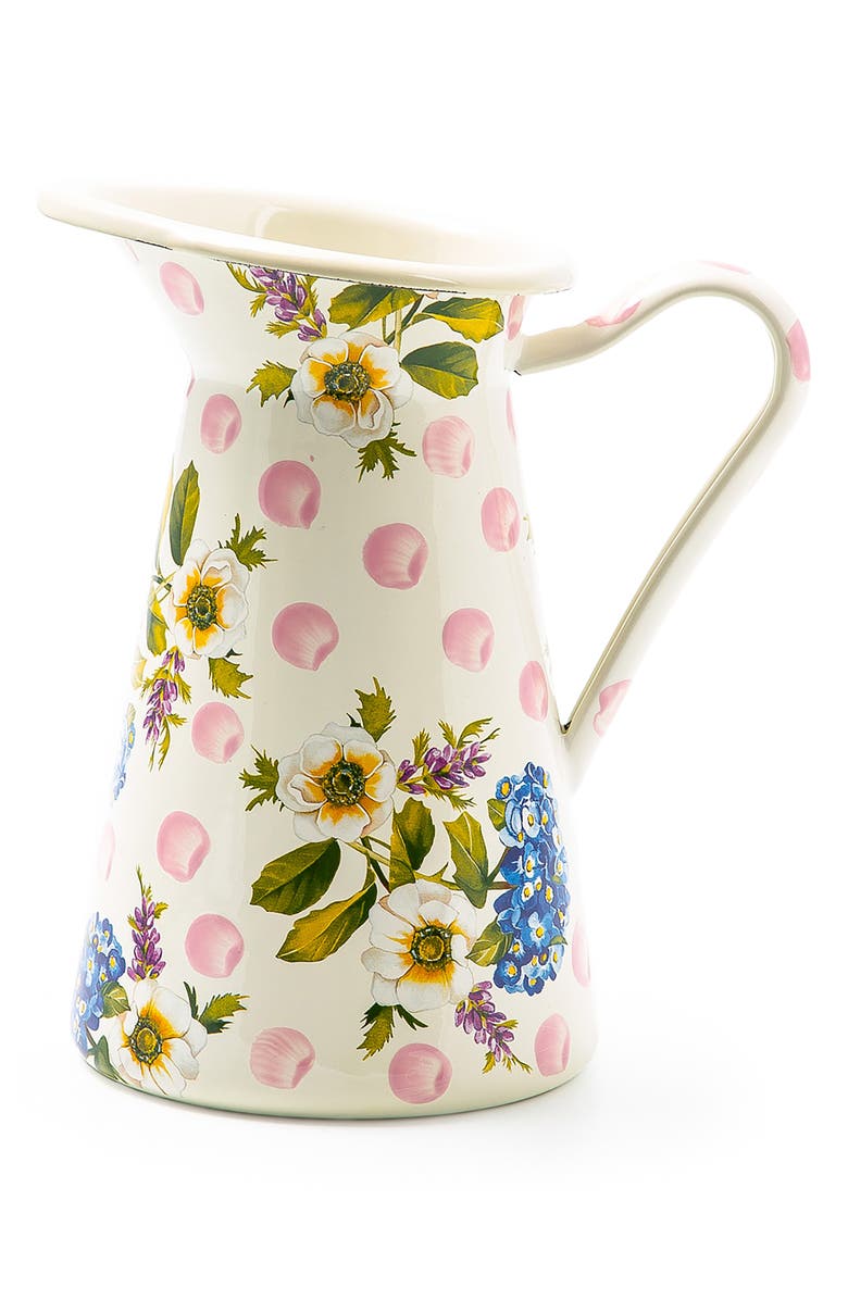 MACKENZIE CHILDS Wildflowers Medium Practical Pitcher, Alternate, color, Ivory Multi