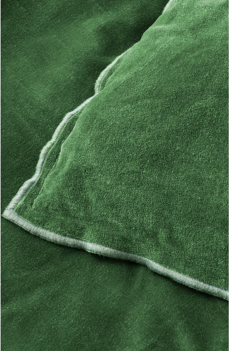 CHRISTY Harewood Luxury Double Sided Velvet Bedspread, Alternate, color, Sage