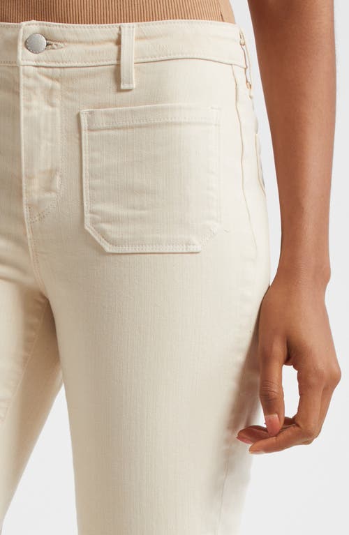 L Agence L'agence Noya High Waist Flare Ankle Jeans In Neutral