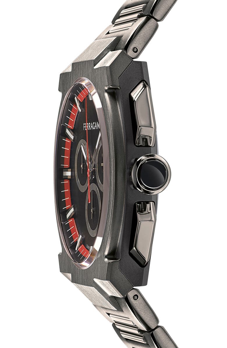 FERRAGAMO Supreme Chronograph Bracelet Watch, 43mm, Alternate, color, 