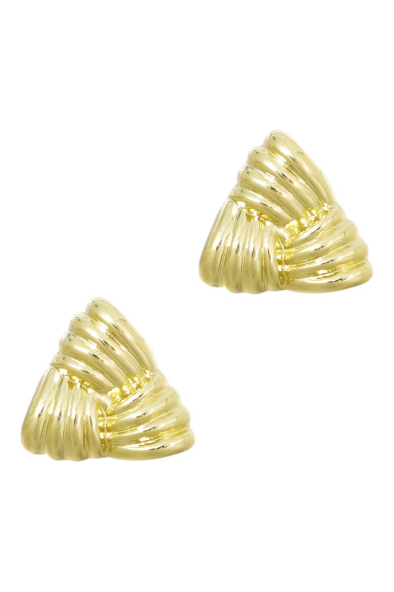 Triangle Statement Stud Earrings, Main, color, GOLD