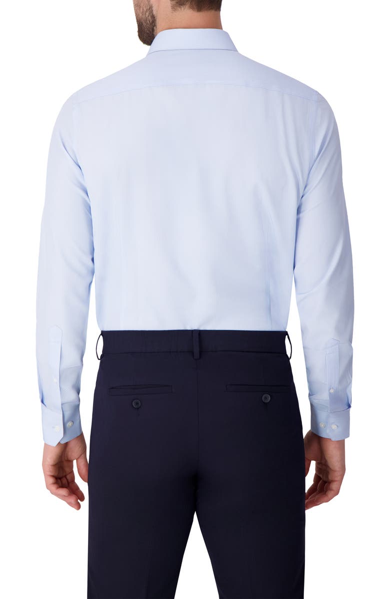 Report Collection Geometric Print Slim Fit Stretch Dress Shirt, Alternate, color, Light Blue