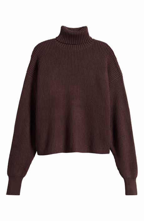 Good American Cozy Rib Turtleneck Sweater