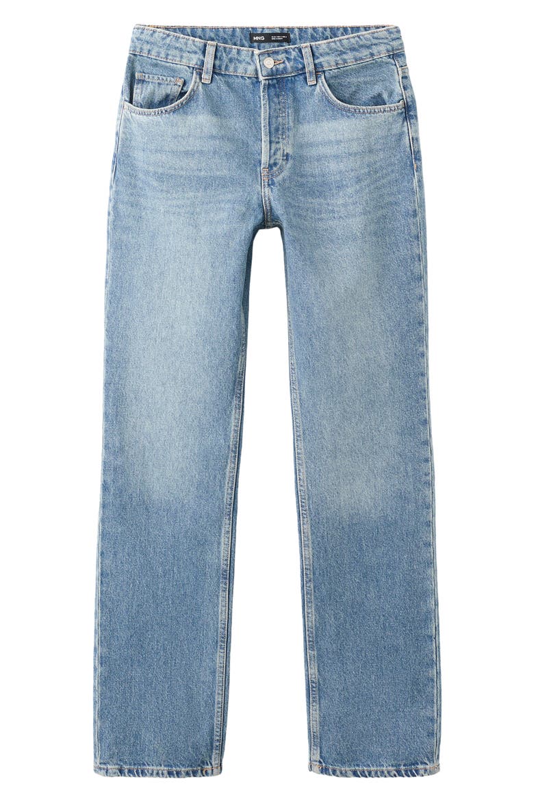 Straight Leg Jeans, Alternate, color, MEDIUM BLUE