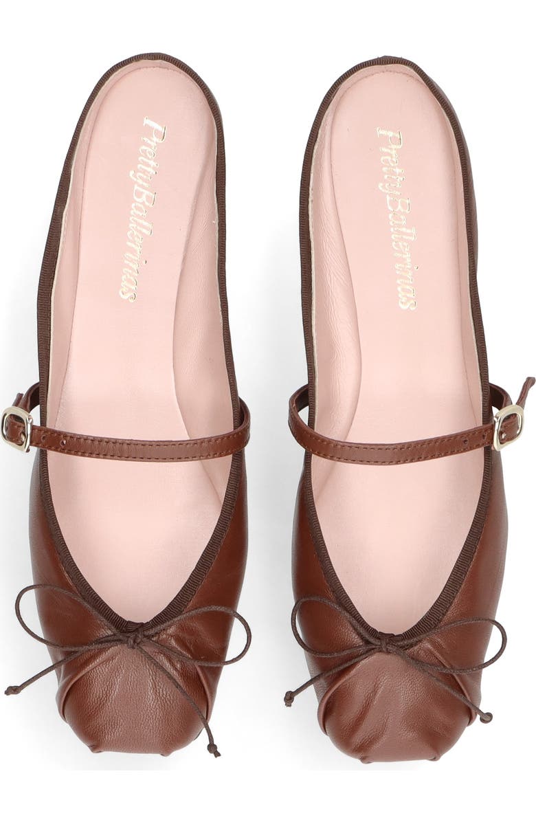Pretty Ballerinas Square Toe Ballet Slide, Main, color, Brown