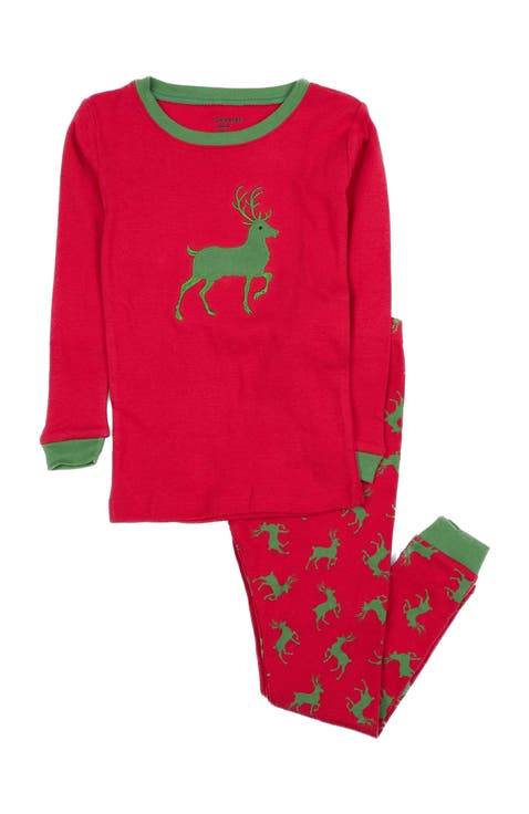 Kids Cotton Two-Piece Printed Holiday Pajamas (Toddler, Little Kid & Big Kid)