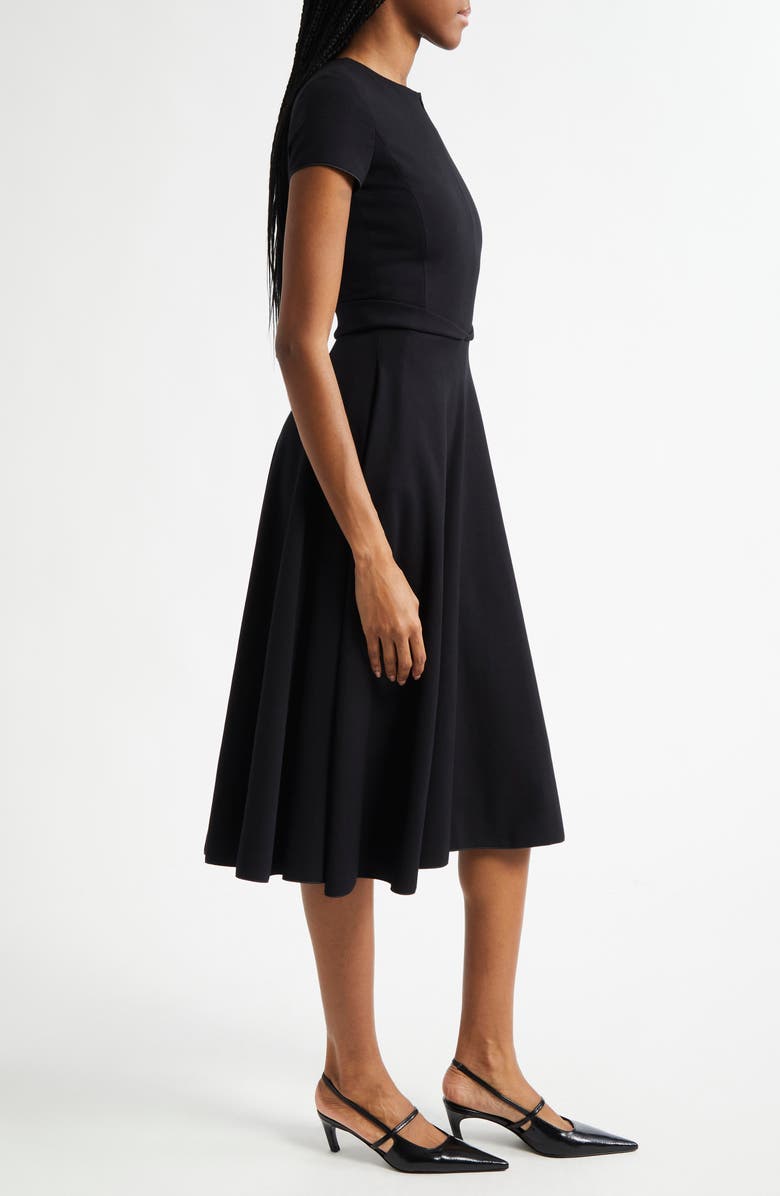 Emporio Armani Pumto Milano Jersey Fit & Flare Cocktail Dress, Alternate, color, Black