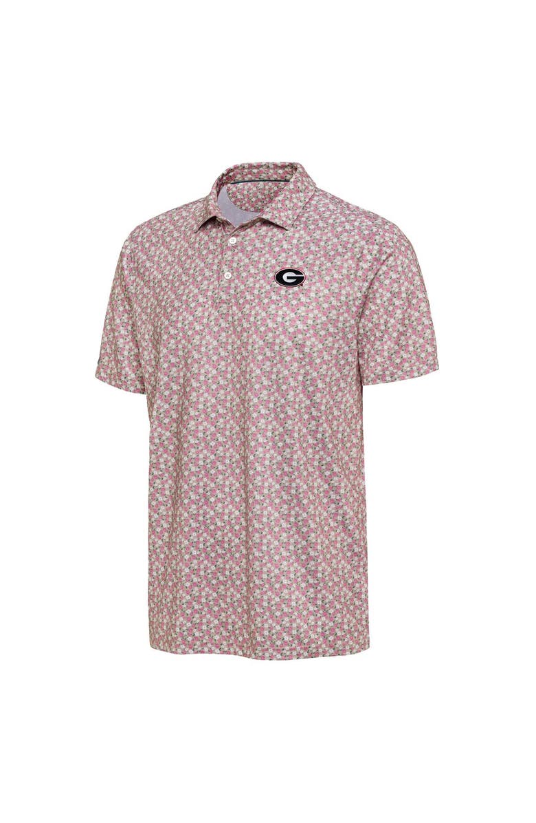 ANTIGUA Men's Antigua Pink Georgia Bulldogs Desert Dry Dogwood Polo, Alternate, color, Pink