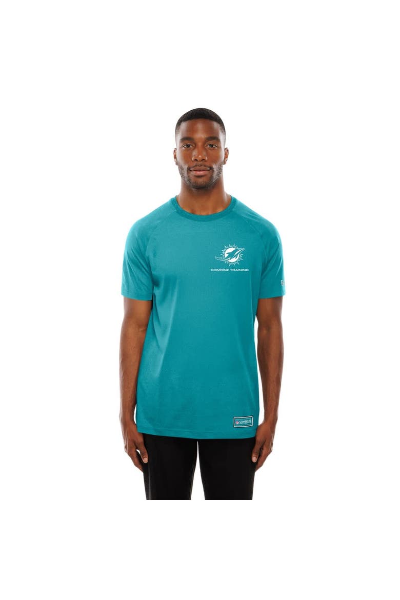 Men's New Era  Aqua Miami Dolphins Functional Fandom Reflective T-Shirt, Alternate, color, Aqua