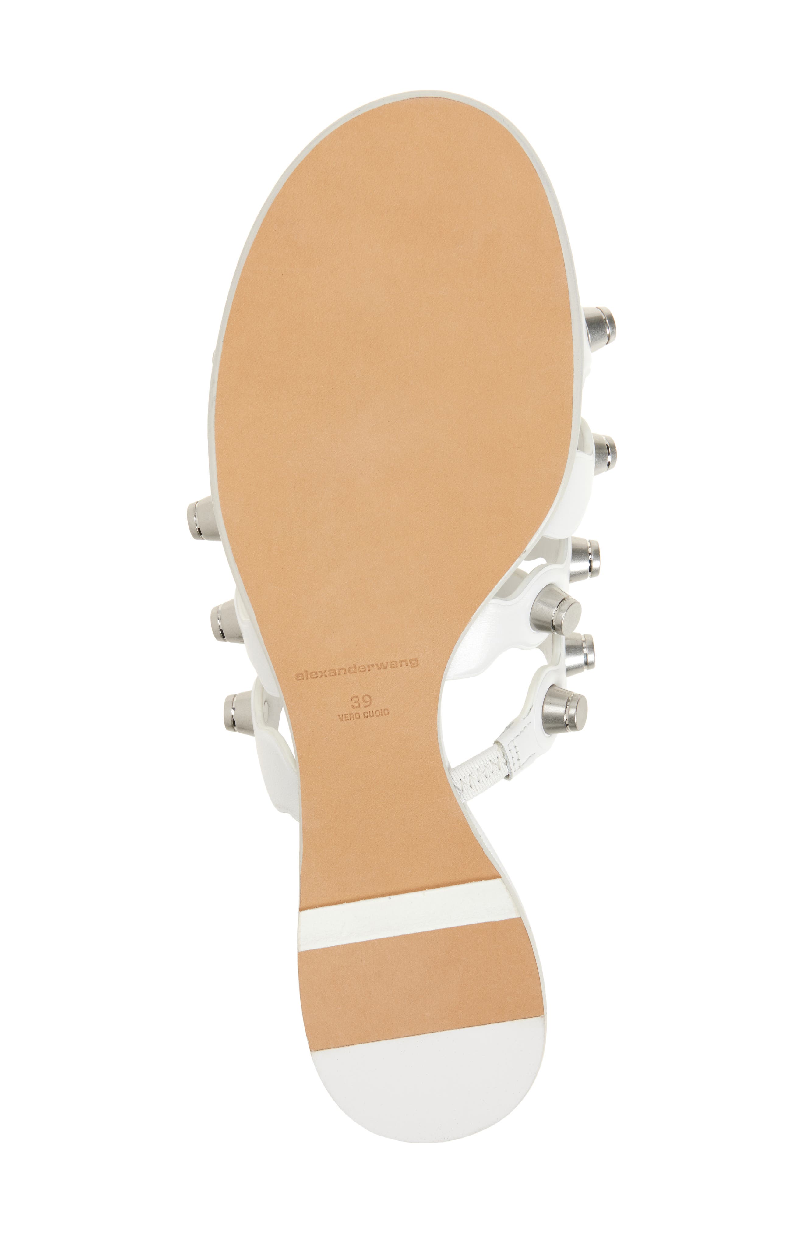 Alexander Wang Rexa Studded Mule, Alternate, color, Optic White