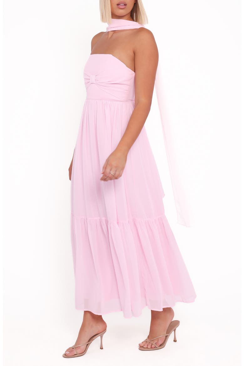 Celestria Strapless Chiffon Cocktail Dress, Alternate, color, PINK