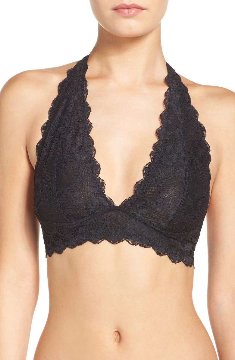Free People Intimately FP Lace Halter Bralette, Main, color,
