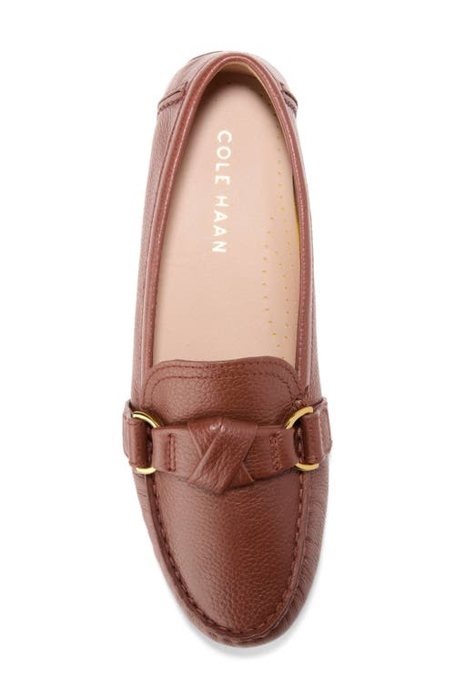Cole Haan Emmie Knot Drivers In Dark Cuoio Leather