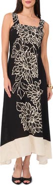 Vince Camuto Placed Floral Midi Dress