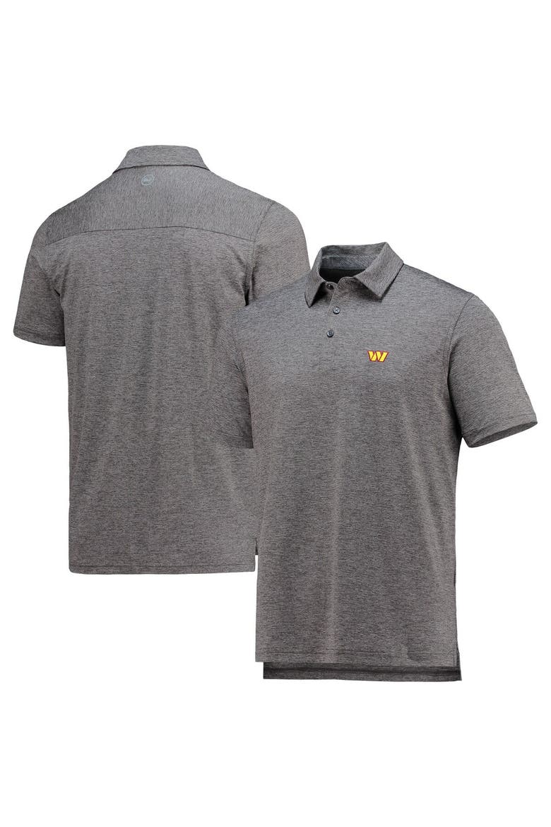 Men's Vineyard Vines Charcoal Washington Commanders Destin Stripe Sankaty Polo, Main, color, Charcoal
