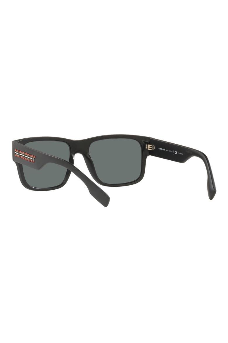 57mm Polarized Square Sunglasses, Alternate, color, BLACK