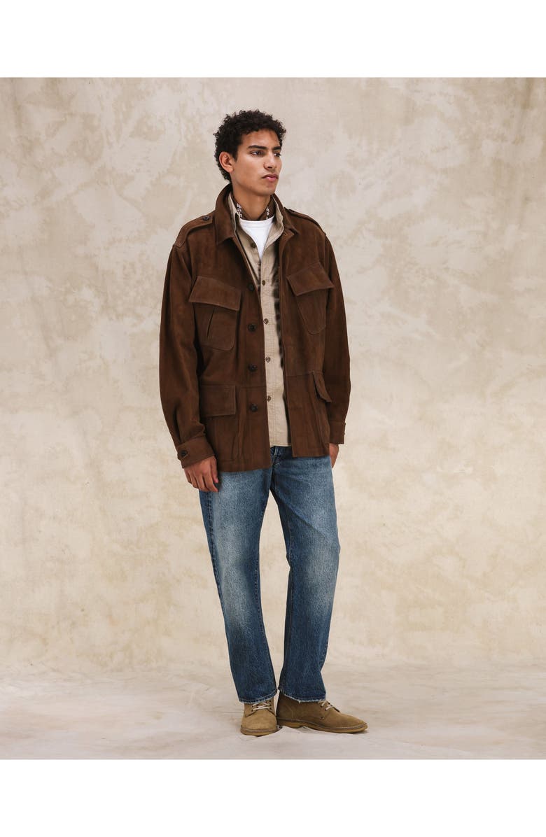 Fortela Julian Jungle Suede Jacket, Alternate, color, Brown