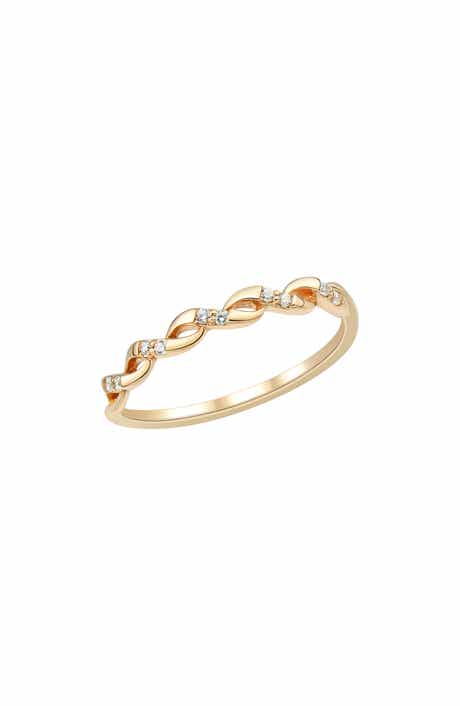 Frankie & Zoe Twist Diamond Band Ring