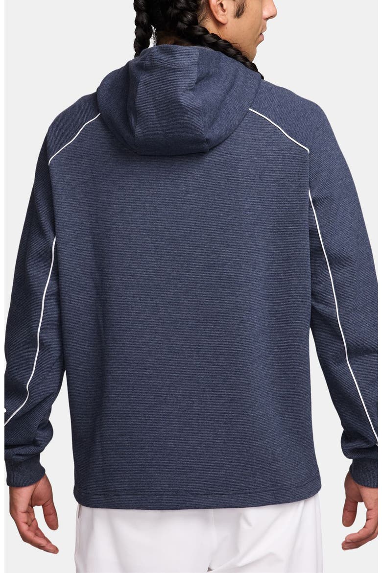 Therma-FIT Golf Shield Logo Quarter Zip Hoodie, Alternate, color, COLLEGE NAVY/ WHITE