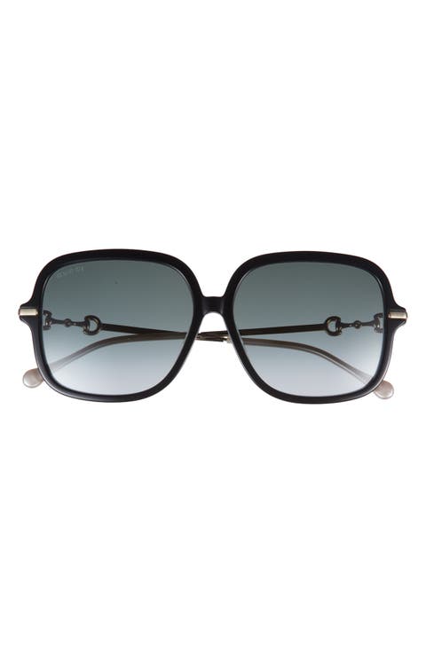 58mm Square Sunglasses