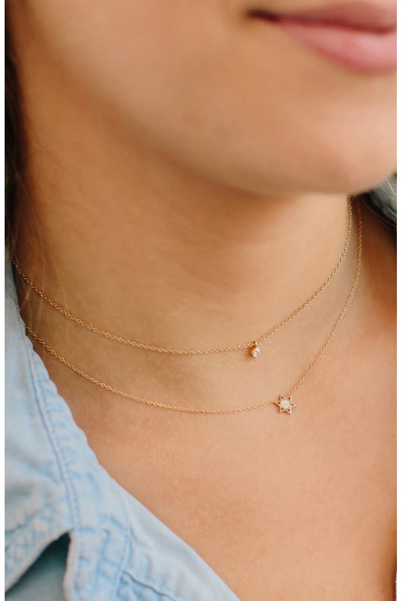 14K Yellow Gold Diamond Star of David Pendant Necklace, Alternate, color, YELLOW GOLD