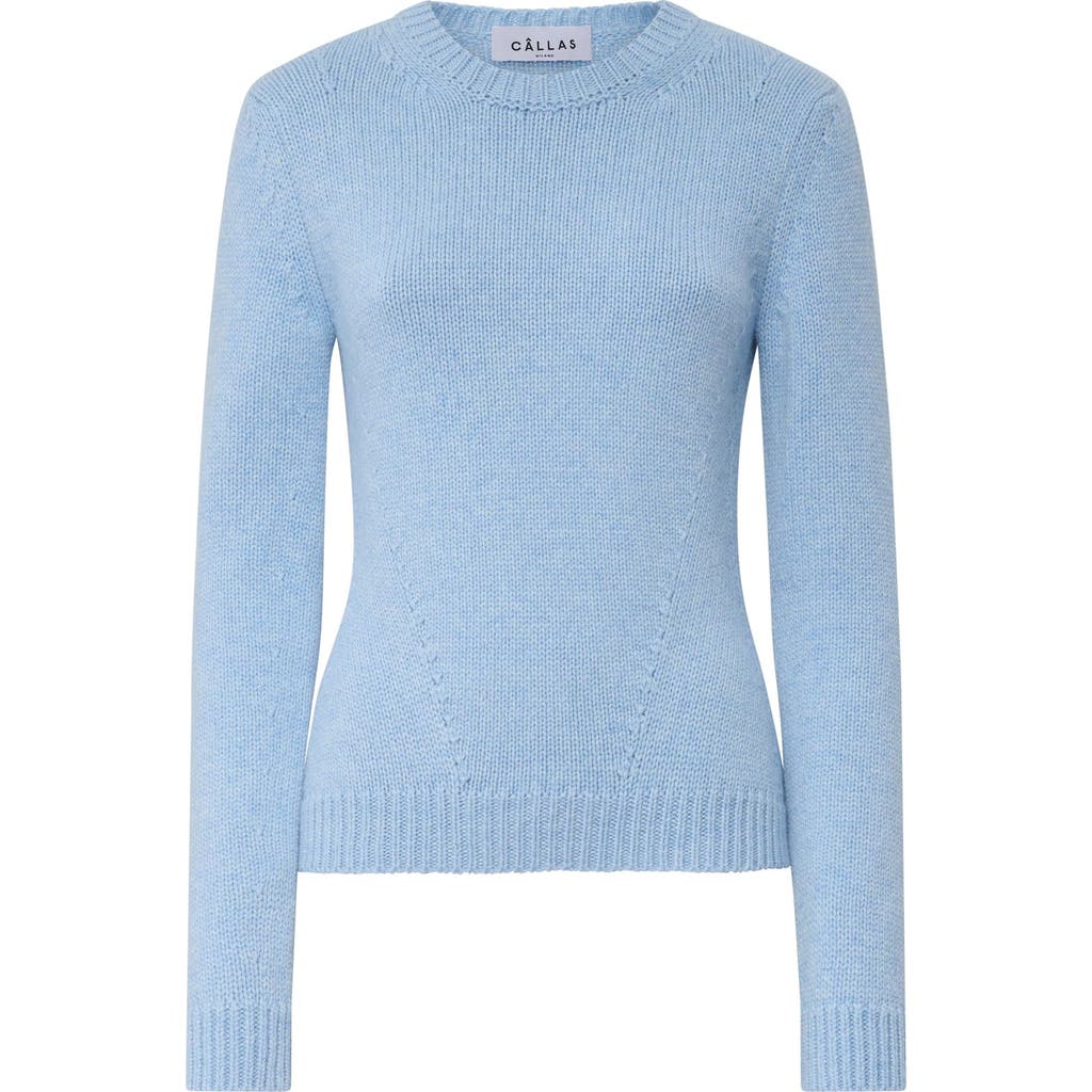 Callas Milano Jeanne Long Sleeve Crewneck Sweater In Blue