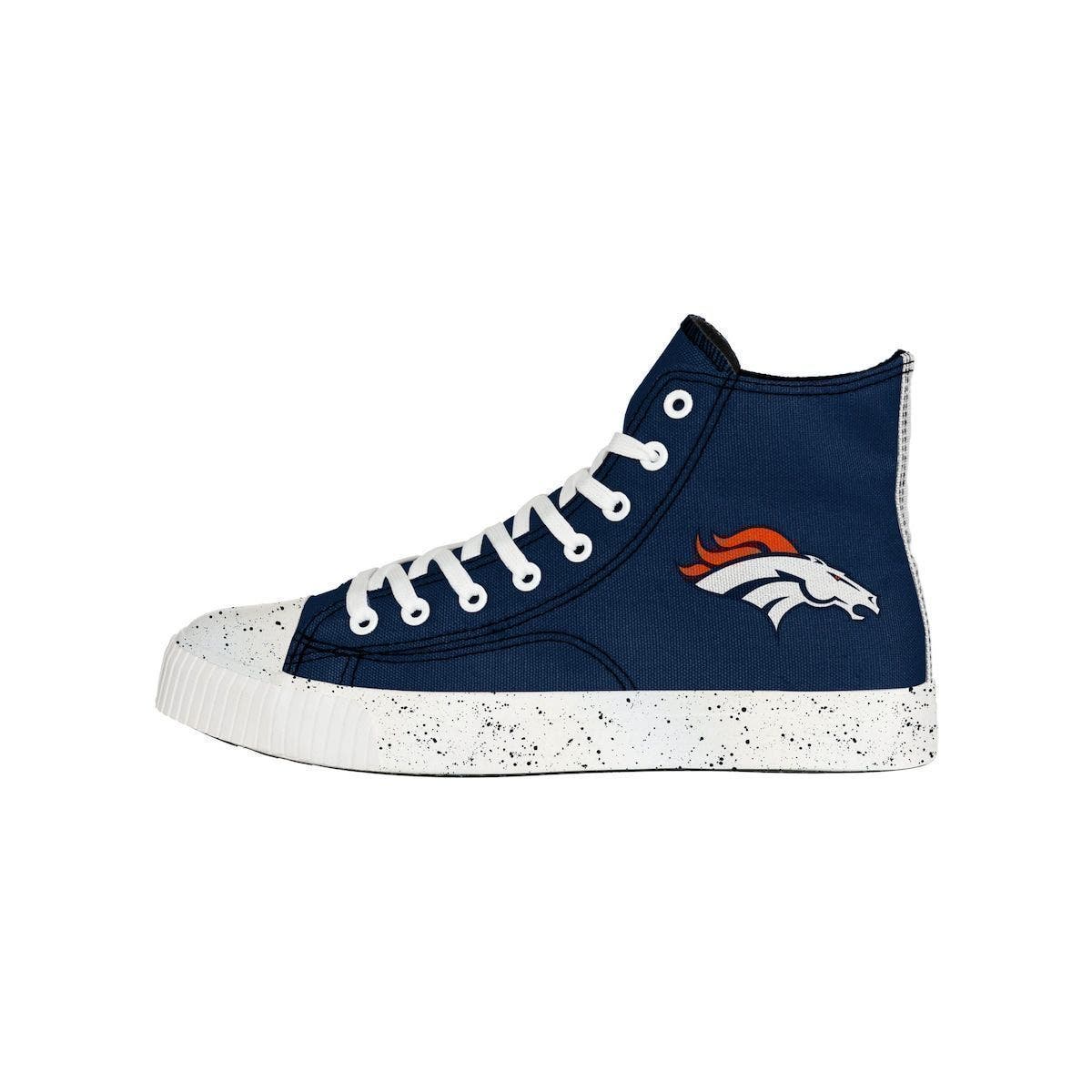 FOCO Men's FOCO Denver Broncos Paint Splatter High Top Sneakers, Alternate, color, 