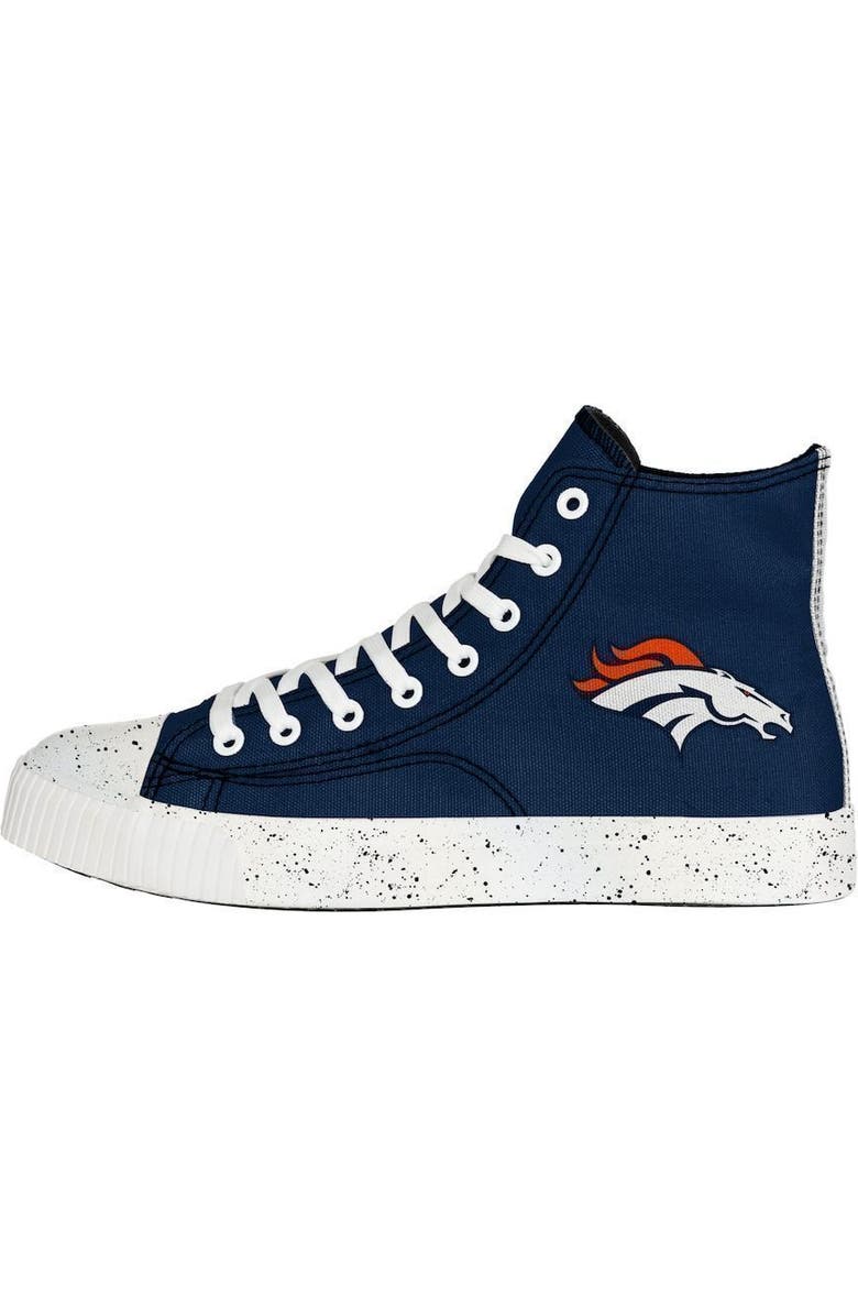 FOCO Men's FOCO Denver Broncos Paint Splatter High Top Sneakers, Alternate, color,